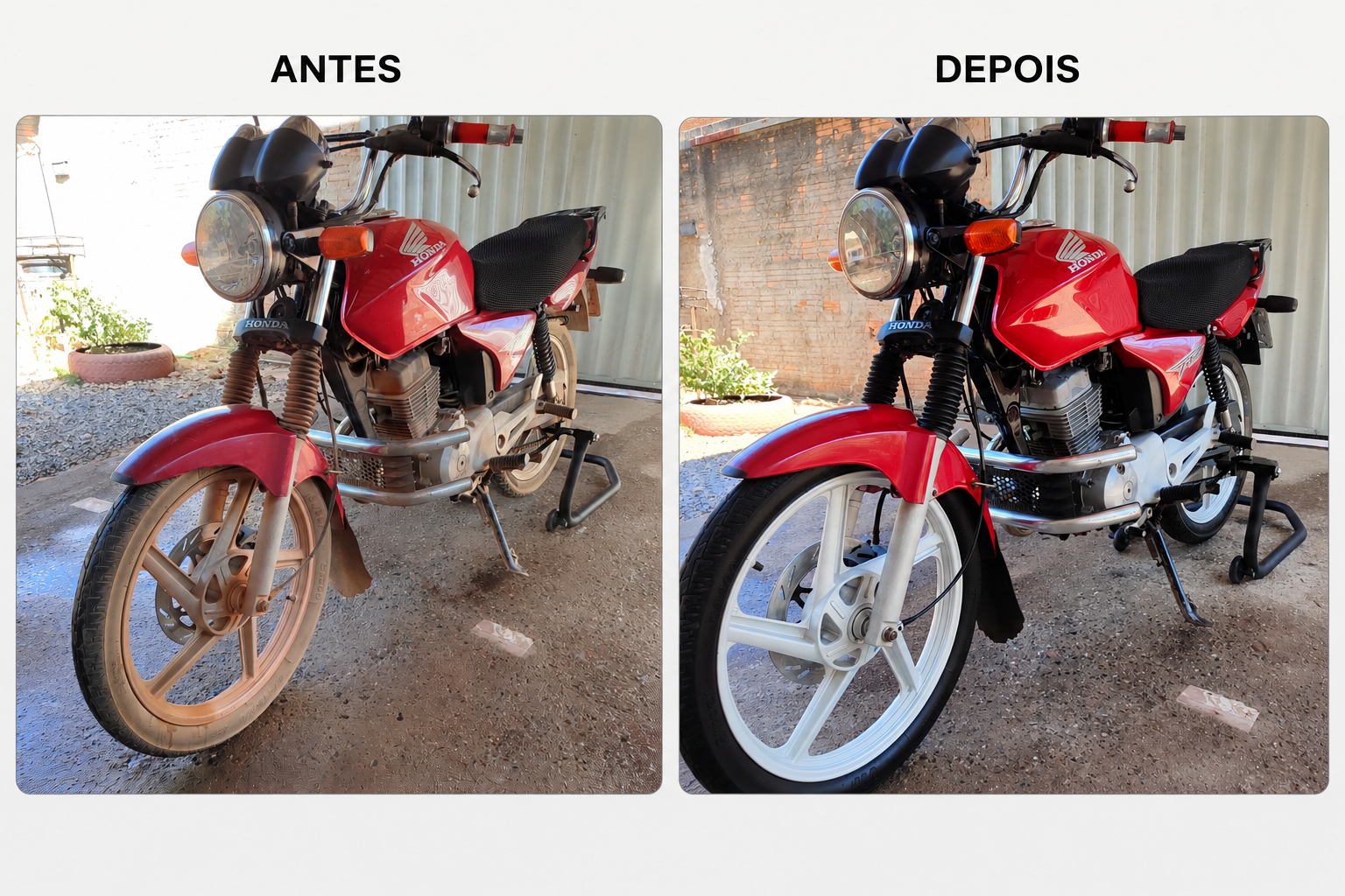 Moto Revitalizada na Garagem